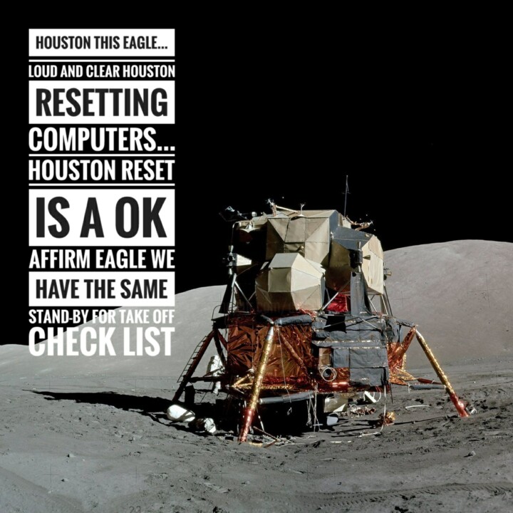 Arte digitale intitolato "HOUSTON THIS IS EAG…" da Eric L Vadé, Opera d'arte originale, Collage digitale