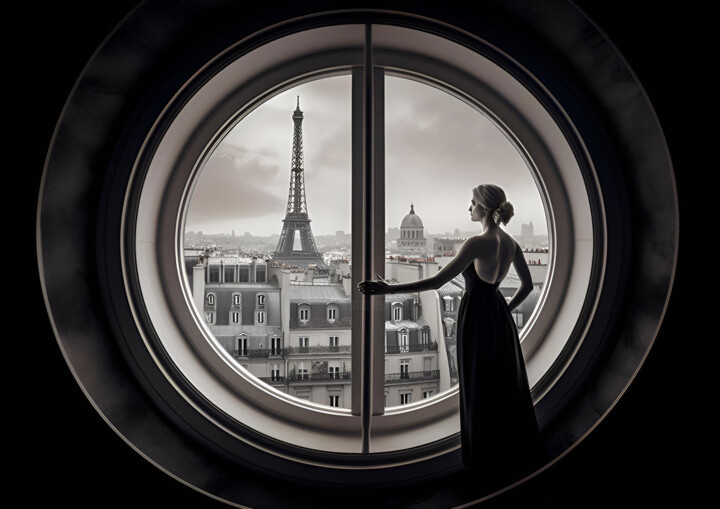 Arts numériques intitulée "#2 - At the window" par Eric Lespinasse, Œuvre d'art originale, Photographie numérique Monté sur…