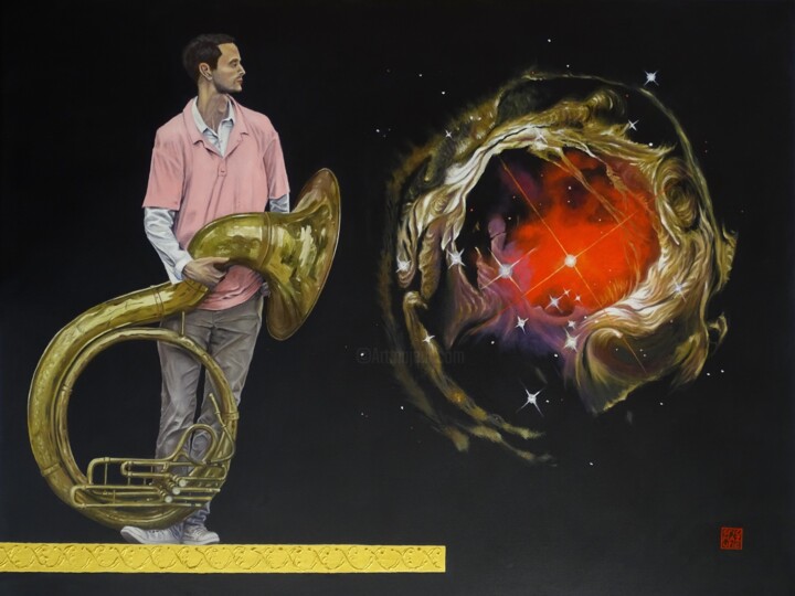 Peinture intitulée "V838" par Eric Mazurie, Œuvre d'art originale, Huile Monté sur Châssis en bois