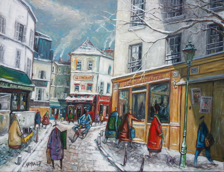 Painting titled "Le restaurant Le Co…" by Eric Raimbault, Original Artwork, Acrylic