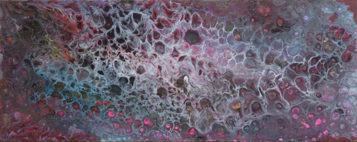 Painting titled "Galaxy > 20 x 50 cm" by Eric Schauer, Original Artwork, Acrylic