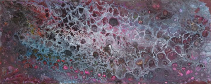 Malerei mit dem Titel "Galaxy > 20 x 50 cm" von Eric Schauer, Original-Kunstwerk, Acryl