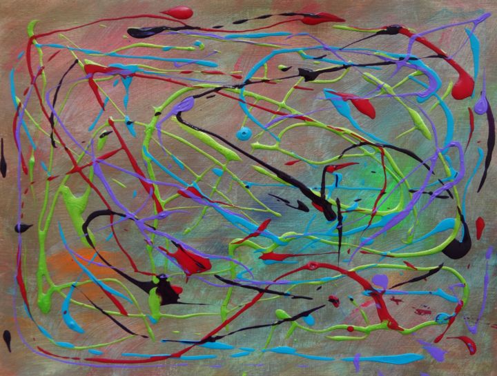 Malerei mit dem Titel "Let's Dance > 24 X…" von Eric Schauer, Original-Kunstwerk, Acryl