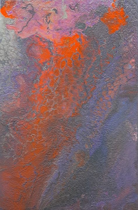 Peinture intitulée "Rusty > 41cm x 27cm" par Eric Schauer, Œuvre d'art originale, Acrylique