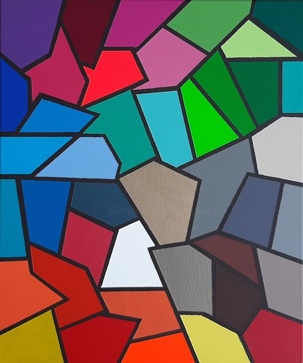 "Stained Glass #1" başlıklı Tablo Eric Schauer tarafından, Orijinal sanat, Akrilik