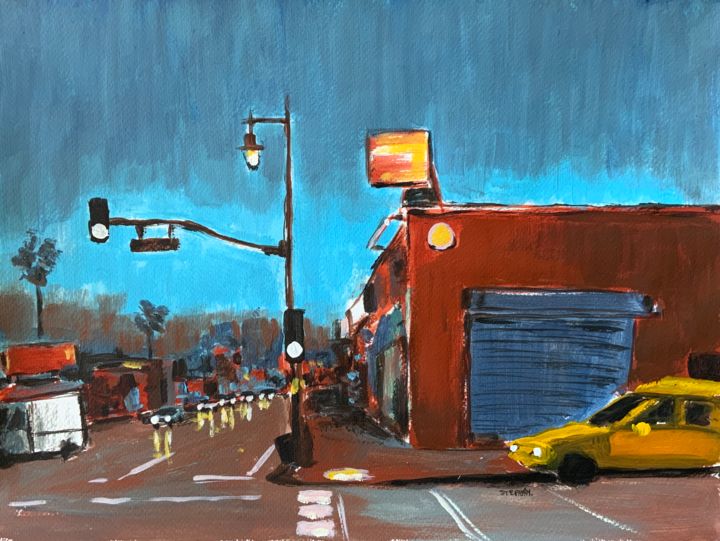 Картина под названием "Corner" - Eric Stephan, Подлинное произведение искусства, Акрил