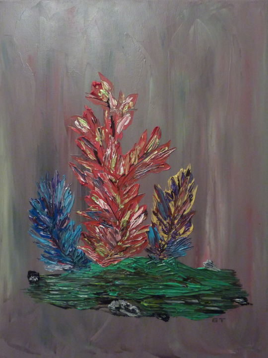 Peinture intitulée "Multicolore" par Eric Taboureau (Donekk), Œuvre d'art originale, Huile
