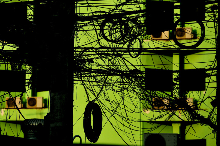 Fotografia intitolato "Electrical Cable in…" da Eric Taylor, Opera d'arte originale, Fotografia digitale