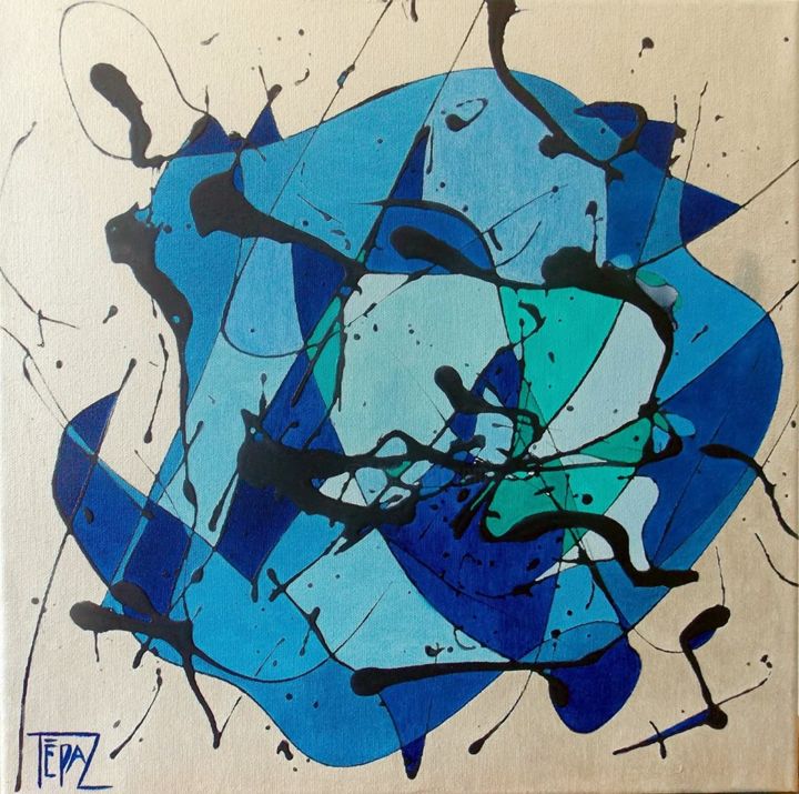 Pittura intitolato "Blue I" da Tépaz, Opera d'arte originale