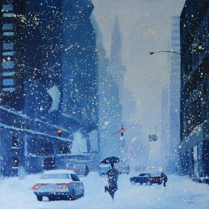 Malerei mit dem Titel "Blizzard vous avez…" von Eric Turlot Paintings, Original-Kunstwerk, Öl
