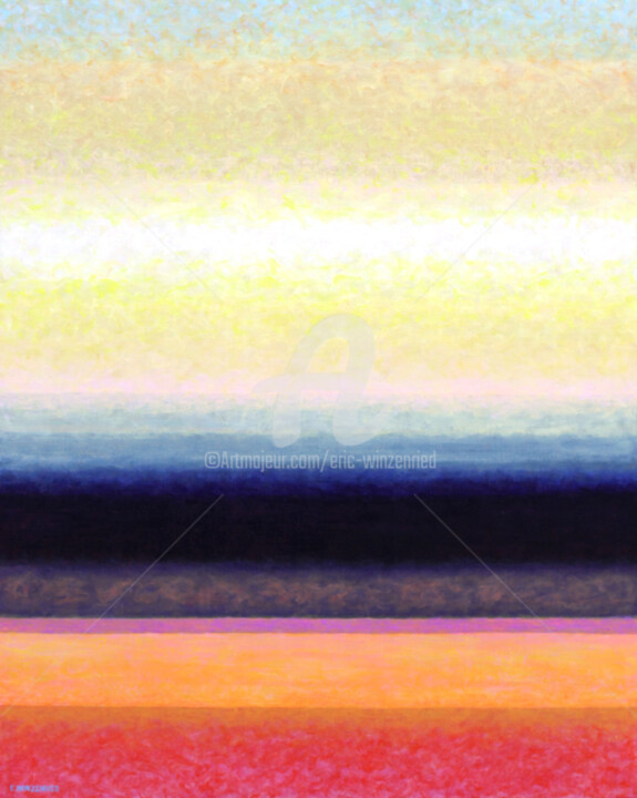 Peinture intitulée "Fluid landscape" par Eric Winzenried, Œuvre d'art originale, Huile Monté sur Châssis en bois