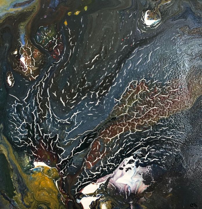 Peinture intitulée "Iceland Imagination" par Eb19, Œuvre d'art originale, Acrylique