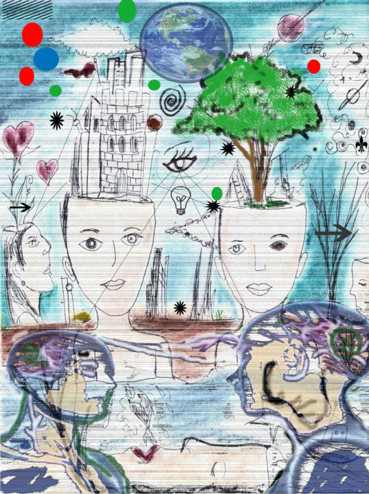 Digital Arts με τίτλο "The Minds Of Other…" από Eric Bustos, Αυθεντικά έργα τέχνης, Άλλος