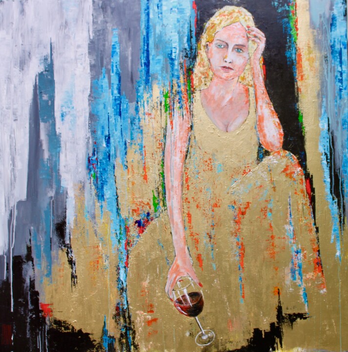 Pintura titulada "Golden cage" por Eric Bourse, Obra de arte original, Acrílico