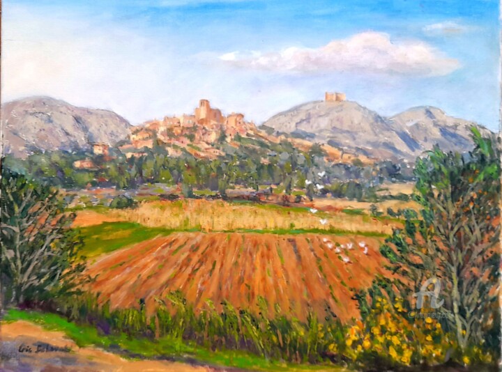 Peinture intitulée "View of Llabia" par Eric Delaval, Œuvre d'art originale, Huile
