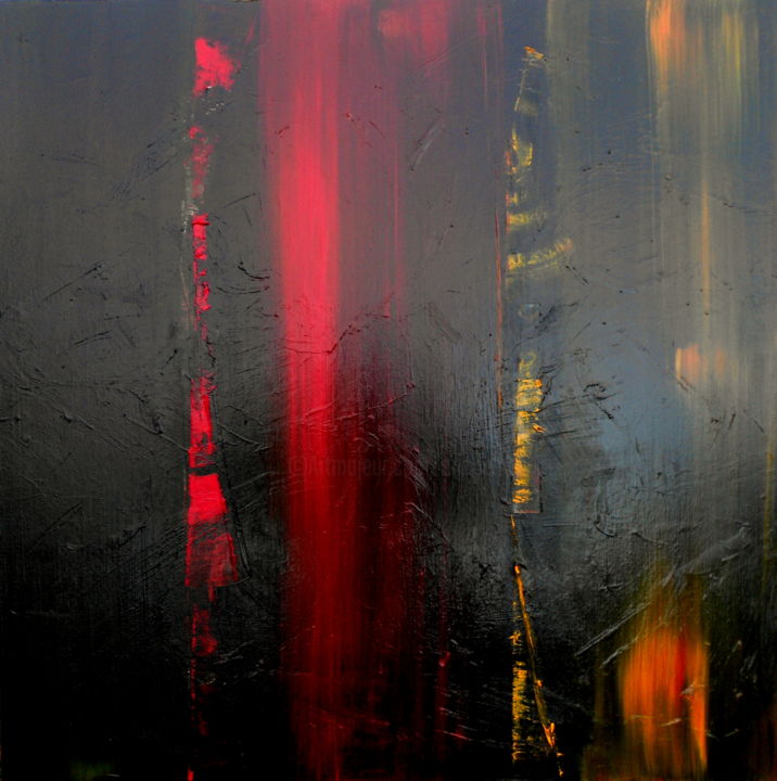 Peinture intitulée "abstraction 4 2020" par De, Œuvre d'art originale, Huile