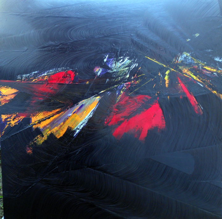 Peinture intitulée "abstract 3" par De, Œuvre d'art originale, Huile
