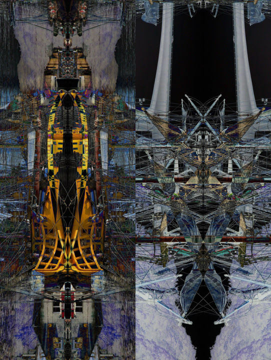 Arts numériques intitulée "vaisseaux" par Eric Despretz, Œuvre d'art originale