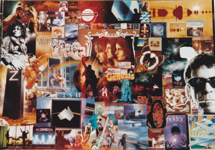 Collages intitulée "Music my Live" par Erich Heeder, Œuvre d'art originale, Collages
