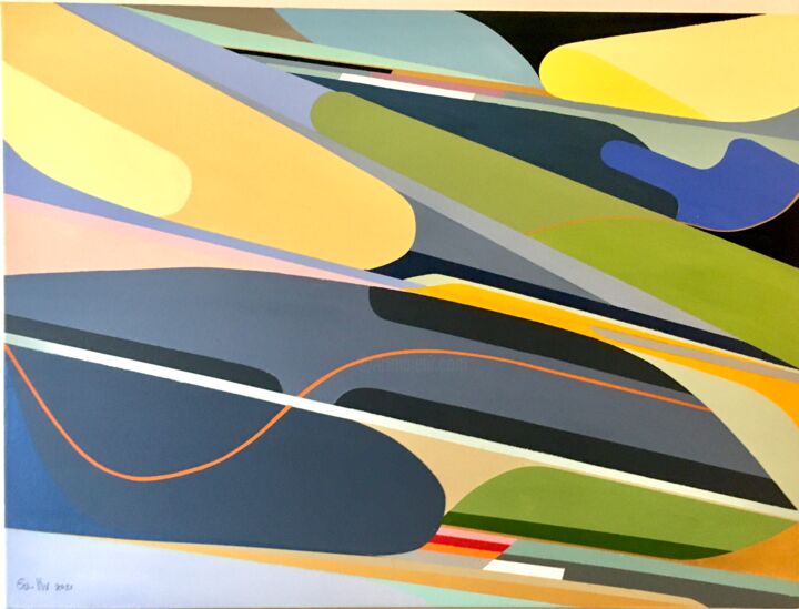 Peinture intitulée "Numéro 76" par Eric Havet, Œuvre d'art originale, Acrylique