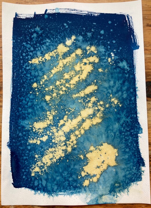 Fotografie mit dem Titel "cyanotype poussière…" von Erick Philippe (eikioo), Original-Kunstwerk, Nicht bearbeitete Fotografie