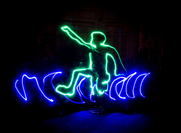 Photography titled "light painting (9)" by Erick Philippe (eikioo), Original Artwork, Light Painting