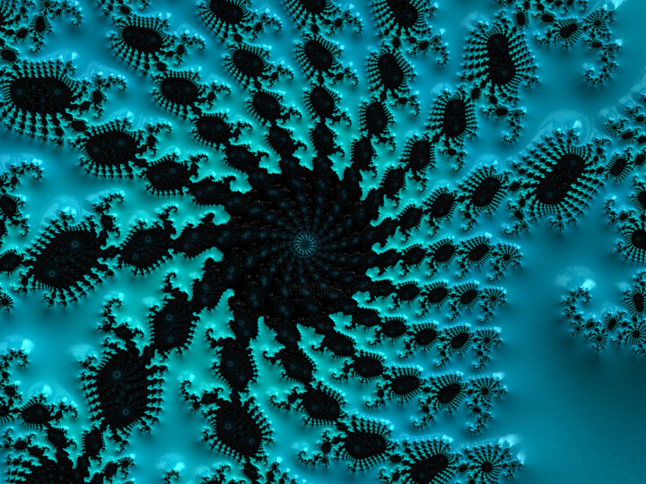 Arts numériques intitulée "fractale - fractal…" par Erick Philippe (eikioo), Œuvre d'art originale, Travail numérique 2D