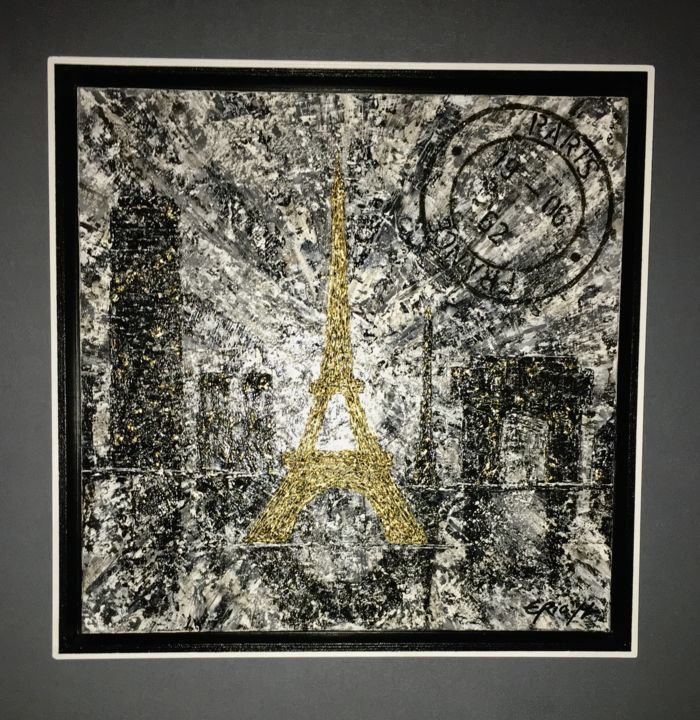 Painting titled "« Mon Paris »" by Eric M. Artiste Peintre, Original Artwork, Acrylic
