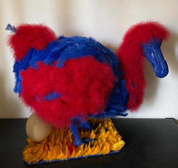 Sculpture intitulée "Funny Dodo" par Eric Mellerio, Œuvre d'art originale, Résine