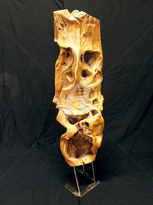 Skulptur mit dem Titel "Relique" von Eric Rodriguez Sculpture, Original-Kunstwerk, Holz