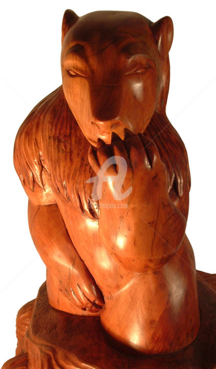 Sculpture titled "Arthus" by Eric Rodriguez Sculpture, Original Artwork, Wood