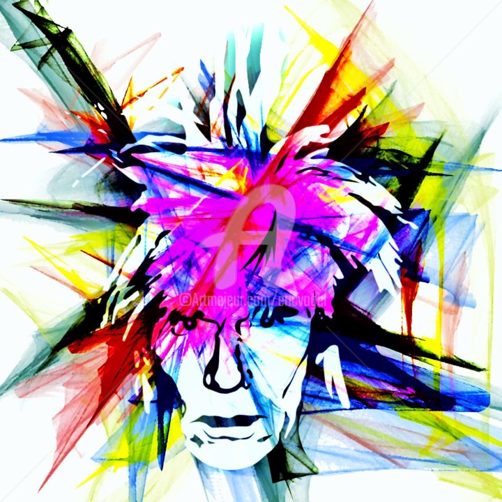 Digital Arts titled "Andy Warhol" by Eric Vogel, Original Artwork, Digital Painting