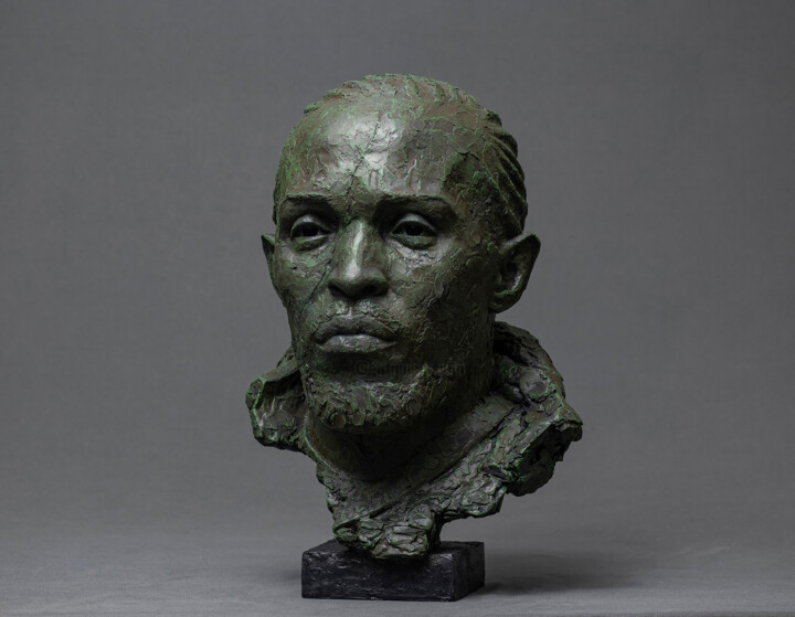 Rzeźba zatytułowany „Omar” autorstwa Erik Ebeling, Oryginalna praca, Glina