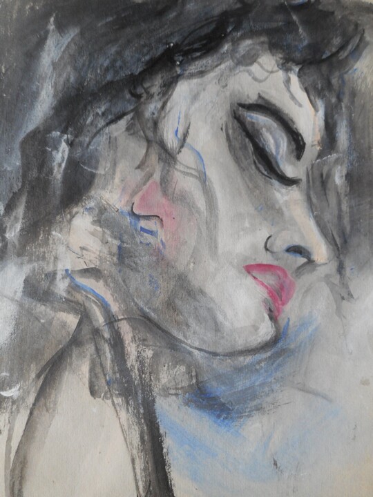 Peinture intitulée "Amy, Callas, diva,.…" par Erik Hils, Œuvre d'art originale