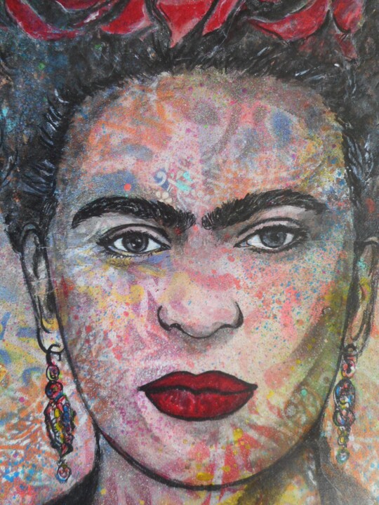 Schilderij getiteld "Frida. K by Erik. H" door Erik Hils, Origineel Kunstwerk, Graffiti