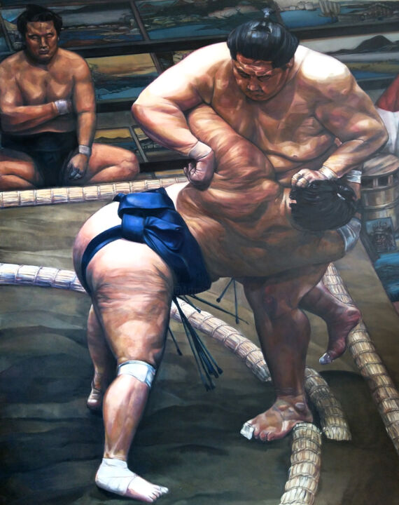 Pittura intitolato "Japan II" da Erik Schubert, Opera d'arte originale, Olio