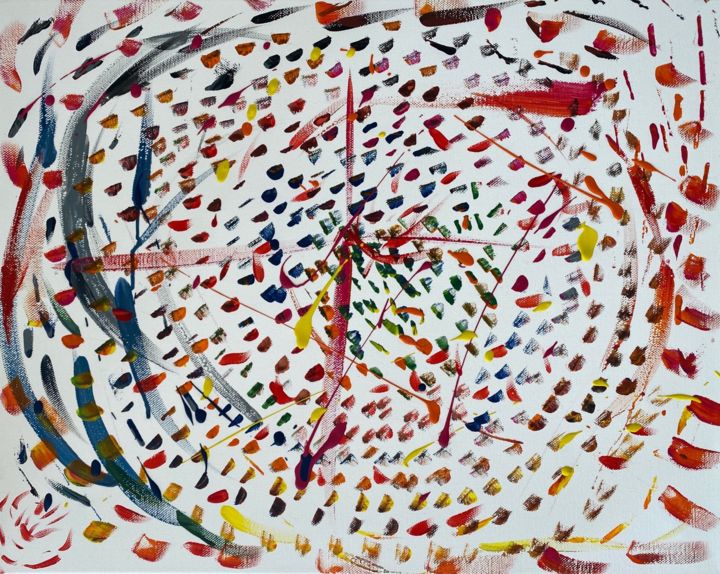 Painting titled "Circles" by Eris Polite, Original Artwork, Acrylic