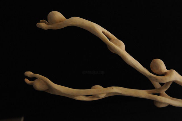 Peinture intitulée "ERRANCE détail" par Ermine Bos, Œuvre d'art originale,