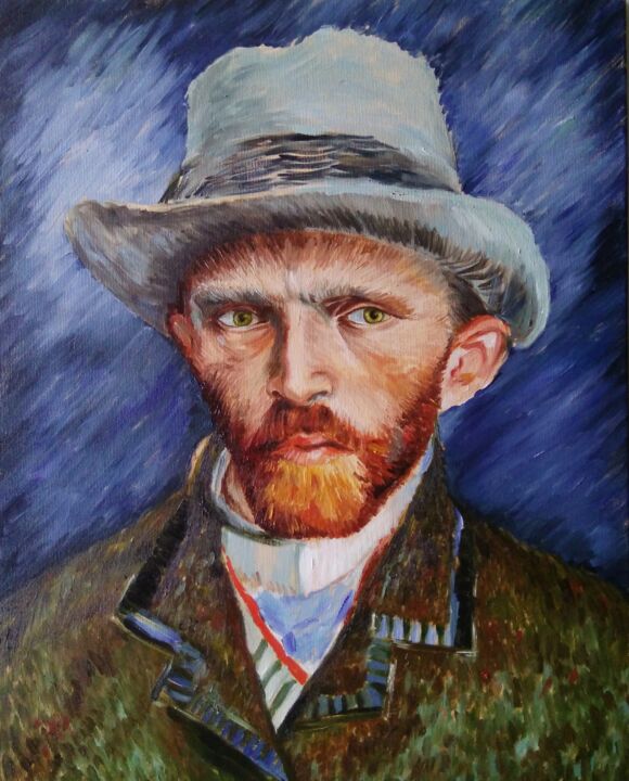 Malarstwo zatytułowany „Portrait of Vincent…” autorstwa Olesya Ermolaeva, Oryginalna praca, Olej