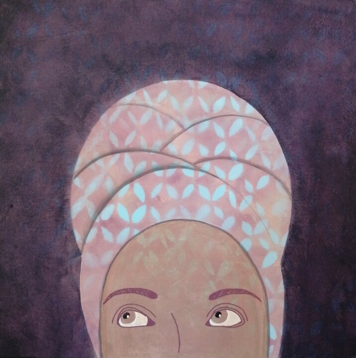 Malarstwo zatytułowany „Turban” autorstwa Svetlana Ermolina, Oryginalna praca, Akryl
