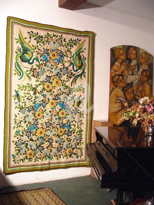 Arte têxtil intitulada "Arvore da Vida" por Erna Antunes - ( Erna Y ), Obras de arte originais