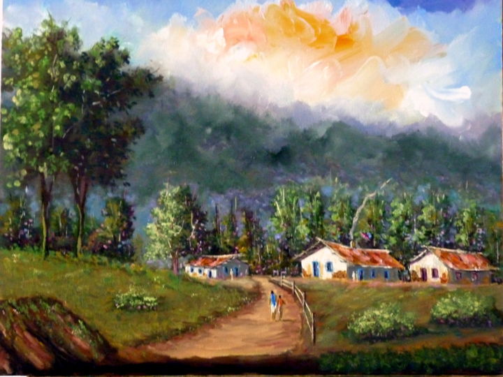 Pintura intitulada "caminho-de-casa-2.j…" por Ernesto Duarte, Obras de arte originais