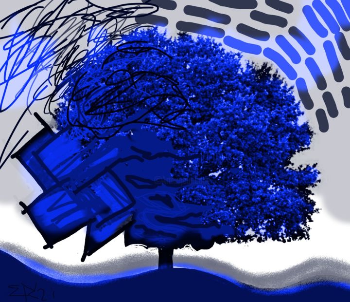 数字艺术 标题为“Tree” 由Ernesto Rivera Novoa, 原创艺术品, 数字油画