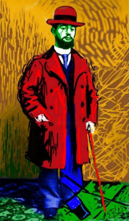 Digital Arts titled "Lautrec" by Ernesto Rivera Novoa, Original Artwork, Digital Painting