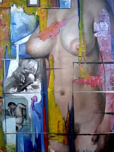 Painting titled "Desnudo Femenino Ol…" by Ernesto Rios, Original Artwork, Oil