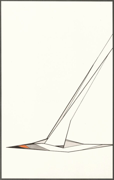 Tekening getiteld "Bird_233" door Ernst Kruijff, Origineel Kunstwerk, Marker