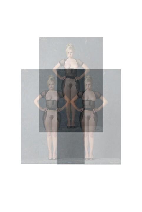 Digitale Kunst mit dem Titel "trittico erotico" von Eros, Original-Kunstwerk, 2D digitale Arbeit