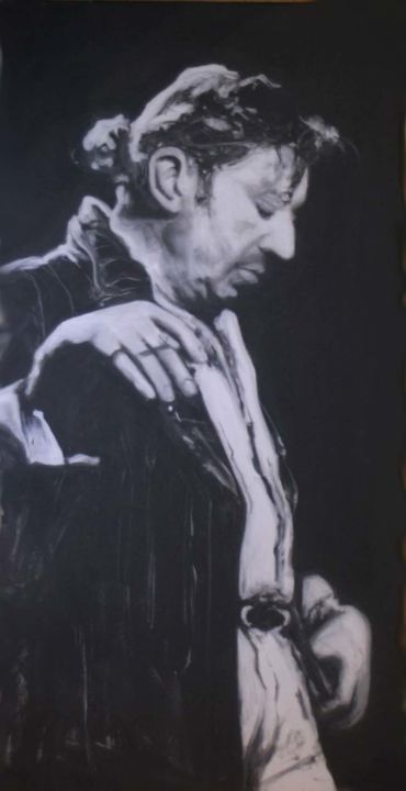Peinture intitulée "Gainsbourg" par Erwan Bourles, Œuvre d'art originale, Acrylique