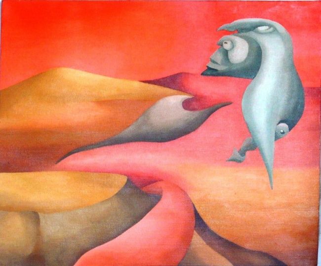 Pintura titulada "Nazca III" por Julia Escalante Ramírez, Obra de arte original, Oleo