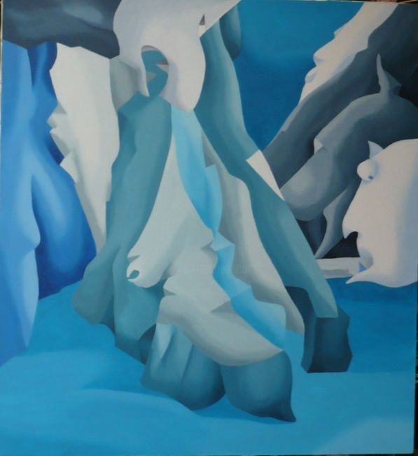 Pintura titulada "Glacières" por Julia Escalante Ramírez, Obra de arte original, Oleo